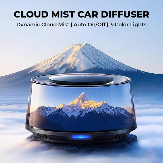 ☁️2025 Cloud Mist Car Diffuser - Auto On/Off with 30-Day USB-C Battery & 1 Refill = 1 Year Freshness