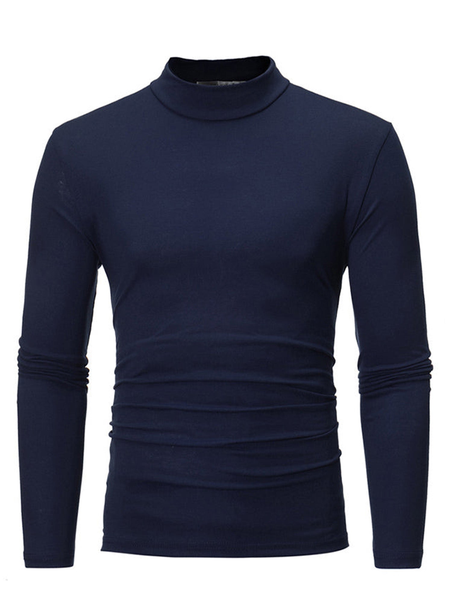 Men's Slim Fit Mock Turtleneck Top – Sleek, Stretchy, Modern Everyday Essential