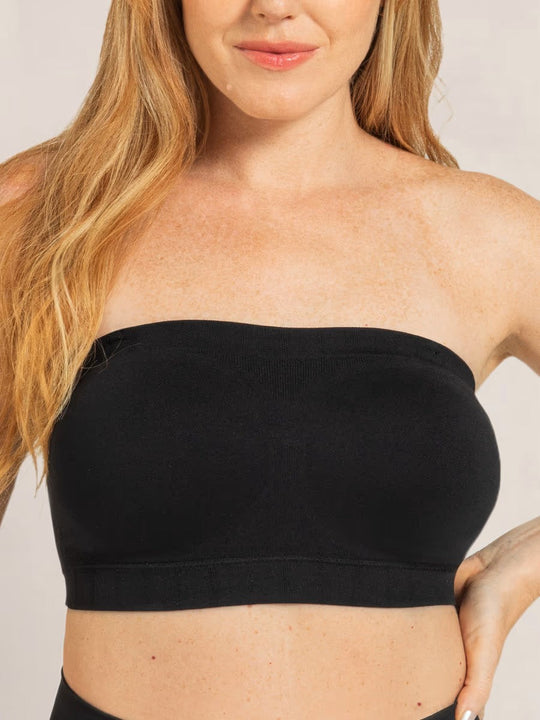 Shapermint Truekind Convertible Strapless Bandeau Bra with Wireless Comfort, Anti-Slip Grip & Removable Straps