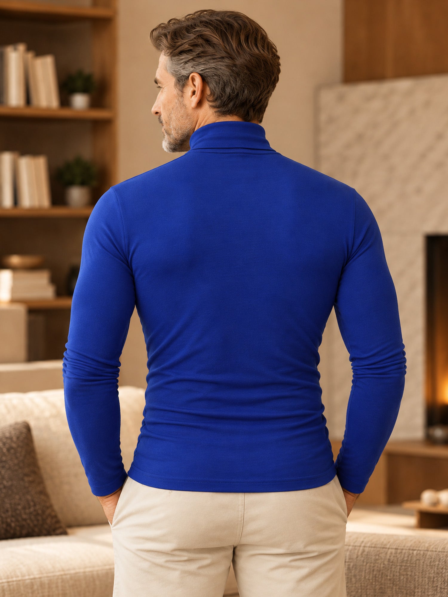 Men's Slim Fit Mock Turtleneck Top – Sleek, Stretchy, Modern Everyday Essential