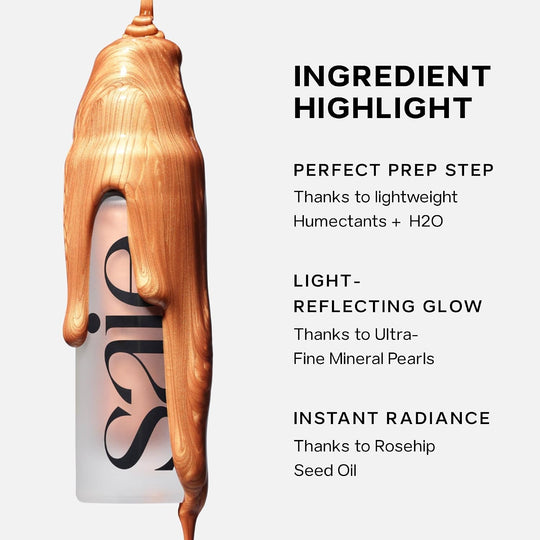 Saie Glowy Super Gel - Hydrating Makeup Primer and Illuminating Glow Serum Enriched with Vitamin C