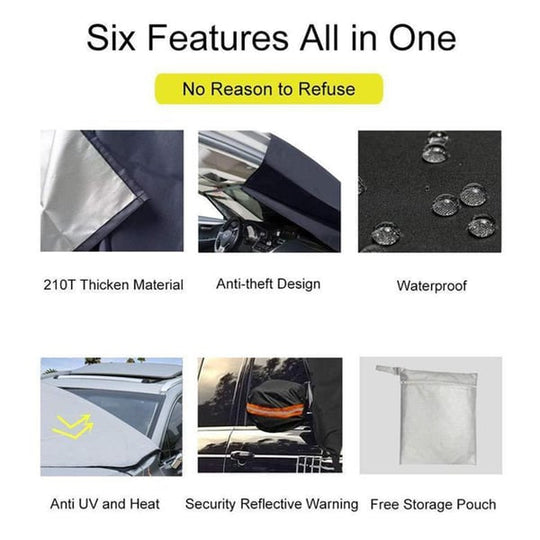 ❄️☀️ Windshield Anti-Snow & Anti-Frost Cover with Mirror Protection – Ready-to-Drive in Any Weather!