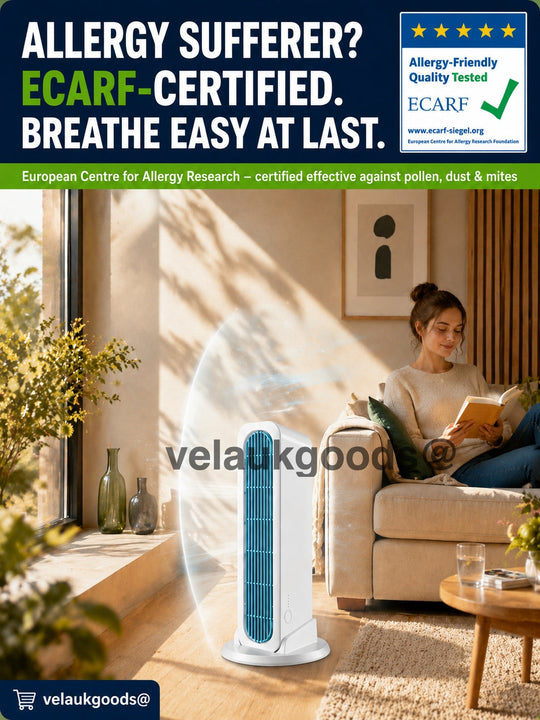 【Cool the Entire Room in 90 Seconds】Tower Fan—an air conditioner that can be used in both upright and horizontal positions