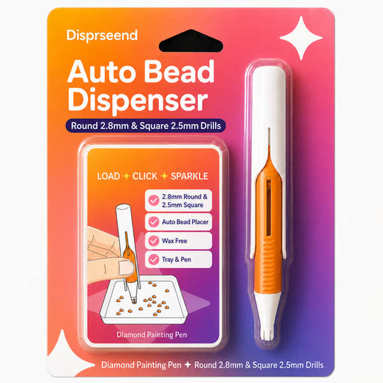 Automatic Diamond Painting Bead Dispenser Pen & Tray Set