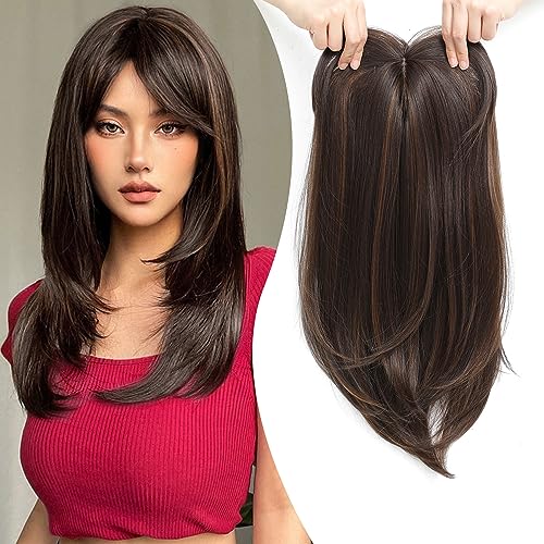 💇‍♀️ Layered Hair Topper with Bangs – Add Volume & Natural Look Instantly 💎✨