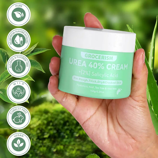 Foot Cream and Hand Cream Maximum Strength with Hyaluronic Acid, Tea Tree, and Aloe Vera For Deep Moisturizes, Callus Remover and Soften All Skin Types