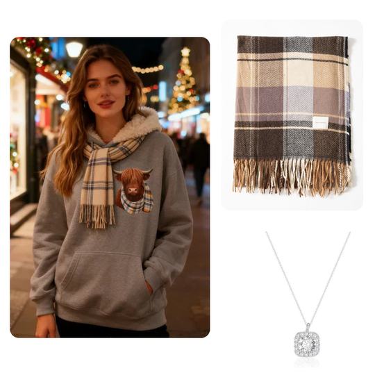 🤎50% OFF!!🍂Cute Highland Cow Cozy Fleece-Lined Hooded Sweatshirt