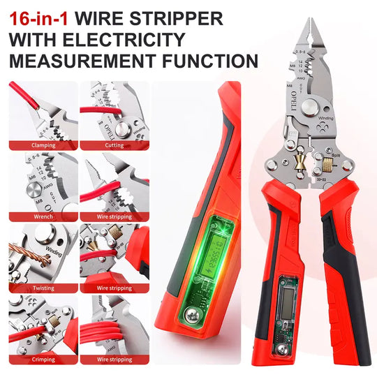 ⏰LAST DAY SALE 49% OFF🔥🛠️Wire Stripping Pliers – Multi-Function Cutting & Voltage Detection Tool For Safer Electrical Work🔌
