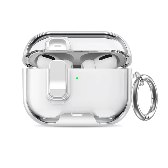 Shockproof Case for AirPods Pro 3 Case (2026) Pro 2 AirPods 4 with Phone Stand & Cleaner Kit, Cute Soft Silicone Cover Case with Keychain for Women Men