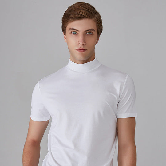 💞50K+ SOLD!🏆LIMITED TIME £9.99!🎁High Neck Slim Fit T-Shirt – Soft cotton blend, gentle on skin! Perfect layering piece for chilly days. Easy-care, no ironing needed. Smart enough for pub, comfy enough for home