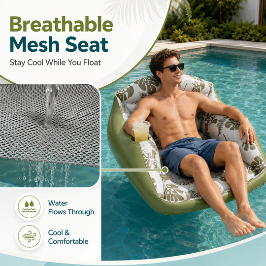 🛋️ 3-in-1 Inflatable Pool Lounge Chair🌊