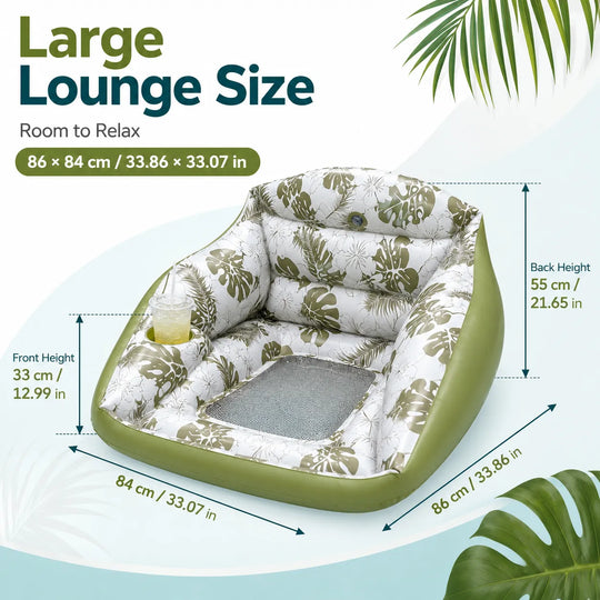 🛋️ 3-in-1 Inflatable Pool Lounge Chair🌊