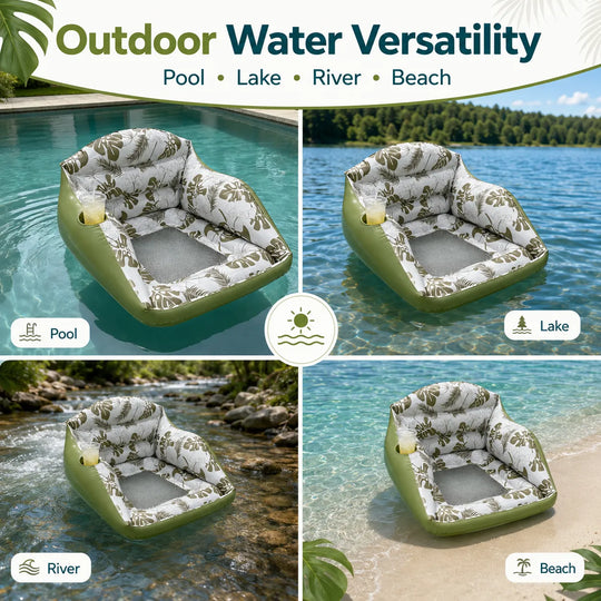 🛋️ 3-in-1 Inflatable Pool Lounge Chair🌊
