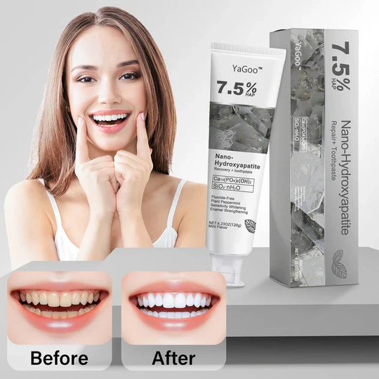 🖤Black Friday Sale:40% OFF🖤YaGoo™ Fluoride-Free Hydroxyapatite Toothpaste – Gentle Whitening & Enamel Strength for Sensitive Teeth