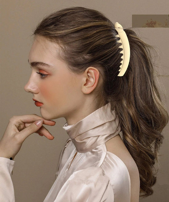 🥳HOT SALE🥳💞50K+ SOLD! Banana Hair Clips ! Non-slip, easy open & 6 colors. Elegant ponytails – grab yours! ✅
