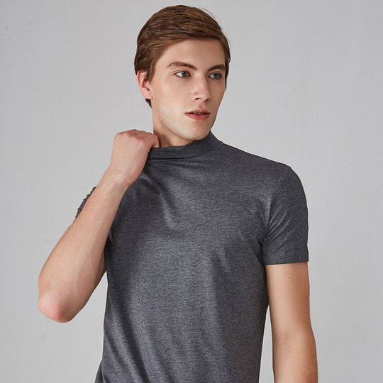 💞50K+ SOLD!🏆LIMITED TIME £9.99!🎁High Neck Slim Fit T-Shirt – Soft cotton blend, gentle on skin! Perfect layering piece for chilly days. Easy-care, no ironing needed. Smart enough for pub, comfy enough for home