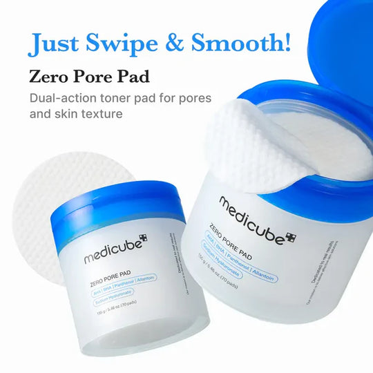 [medicube] Zero Pore Pads (AHA + BHA) | Korean No.1 Viral Toner Pads