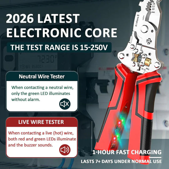 ⏰LAST DAY SALE 49% OFF🔥🛠️Wire Stripping Pliers – Multi-Function Cutting & Voltage Detection Tool For Safer Electrical Work🔌