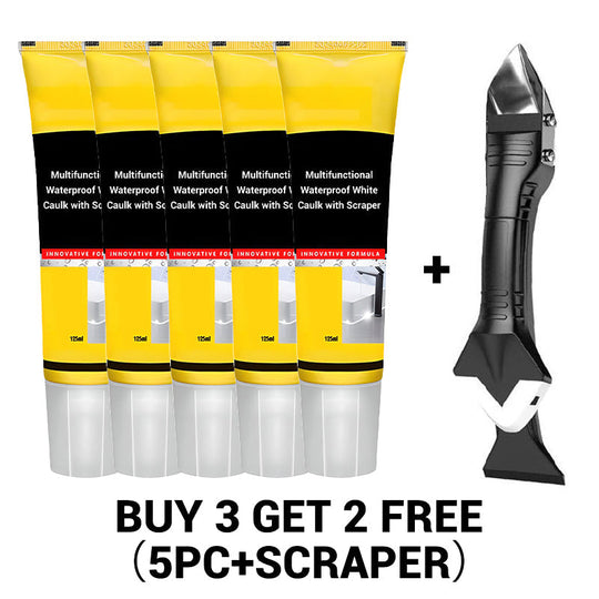 💥Black Friday Sales 50% OFF💥Multifunctional Waterproof White Caulk with Scraper