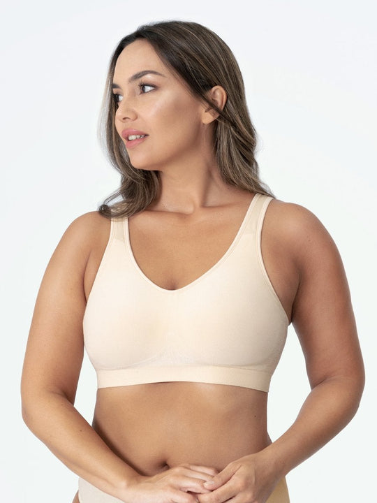 ubras Seamless Bras for Women Full Coverage Wireless Bralette Widen Straps Side Comfortable Breathable