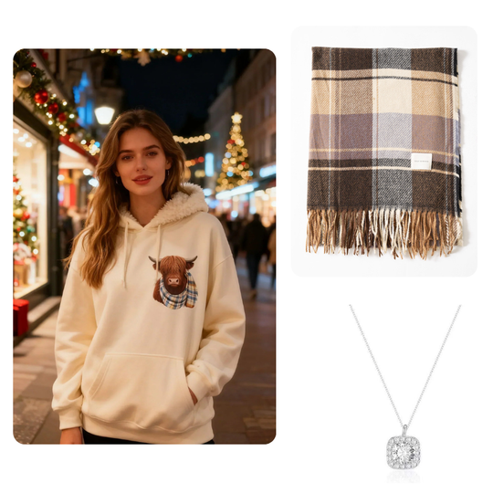 🤎50% OFF!!🍂Cute Highland Cow Cozy Fleece-Lined Hooded Sweatshirt