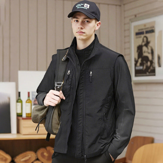 🍂Hot Sale 49% OFF🧥Men's Oversized Sleeveless Vest Jacket With Pockets