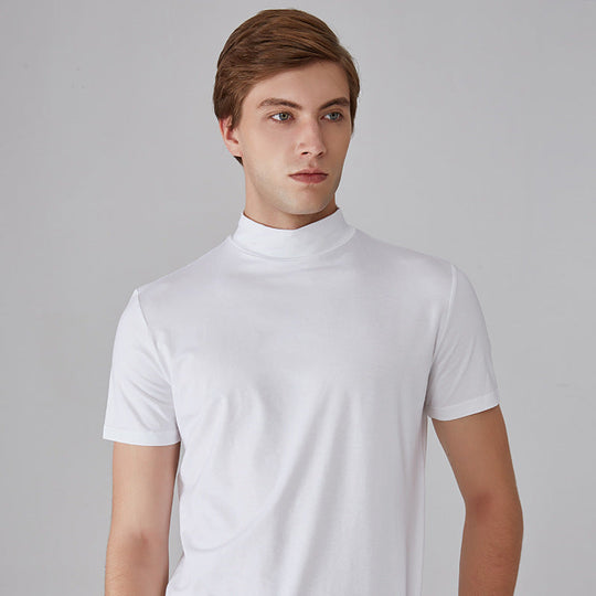 💞50K+ SOLD!🏆LIMITED TIME £9.99!🎁High Neck Slim Fit T-Shirt – Soft cotton blend, gentle on skin! Perfect layering piece for chilly days. Easy-care, no ironing needed. Smart enough for pub, comfy enough for home