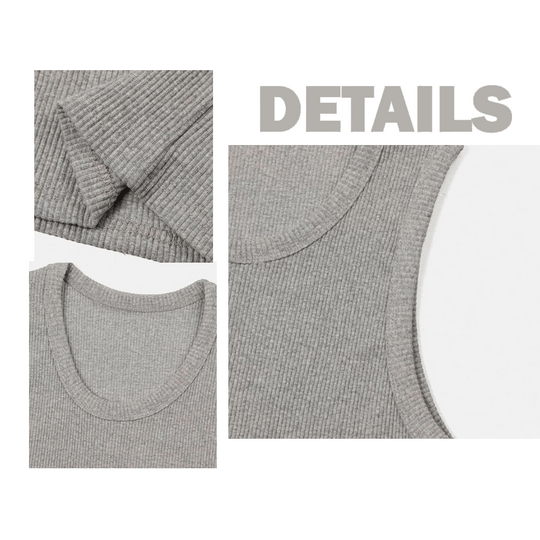 Men's  Wide Strap Ribbed Tank Top