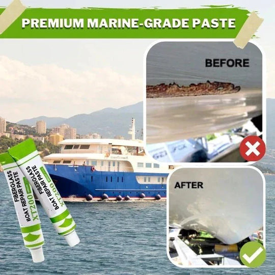 50% OFF! ✨Fiberglass Boat Repair Paste | Instant Gelcoat Filler for Scratches, Cracks & Gouges | No-Mix Marine Grade Compound✨