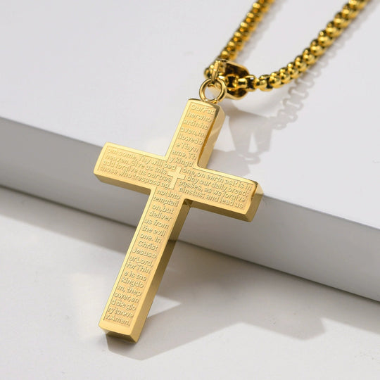 🖤Black Friday Sale:50% OFF🖤Lord's Prayer Scibble Cross Necklace