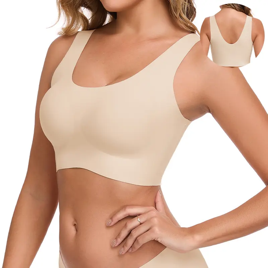 ubras Seamless Bras for Women Full Coverage Wireless Bralette Widen Straps Side Comfortable Breathable