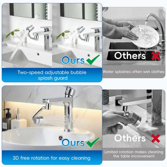 🚰✨1440° splash-proof and universally rotatable faucet adapter ✨