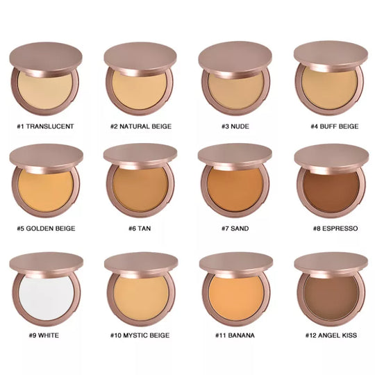💜LAST DAY -BUY 1 GET 1 FREE💜⚡50K+ SOLD!✨Oil-Control Setting Compact Powder Foundation