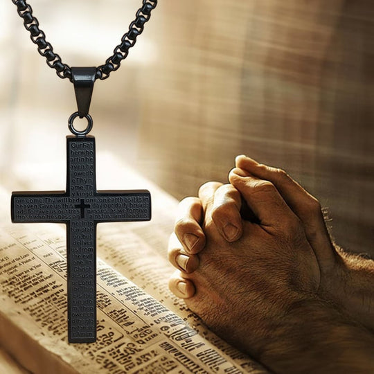 🖤Black Friday Sale:50% OFF🖤Lord's Prayer Scibble Cross Necklace