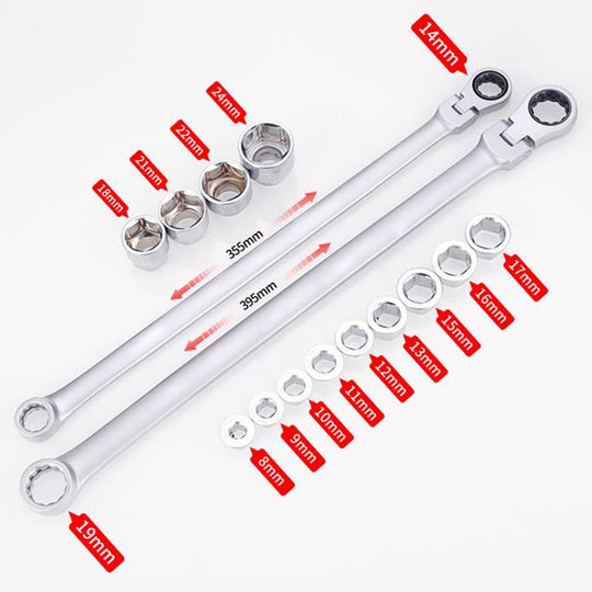 ✨New Arrival✨15pcs Adjustable Ratchet Wrench Kit