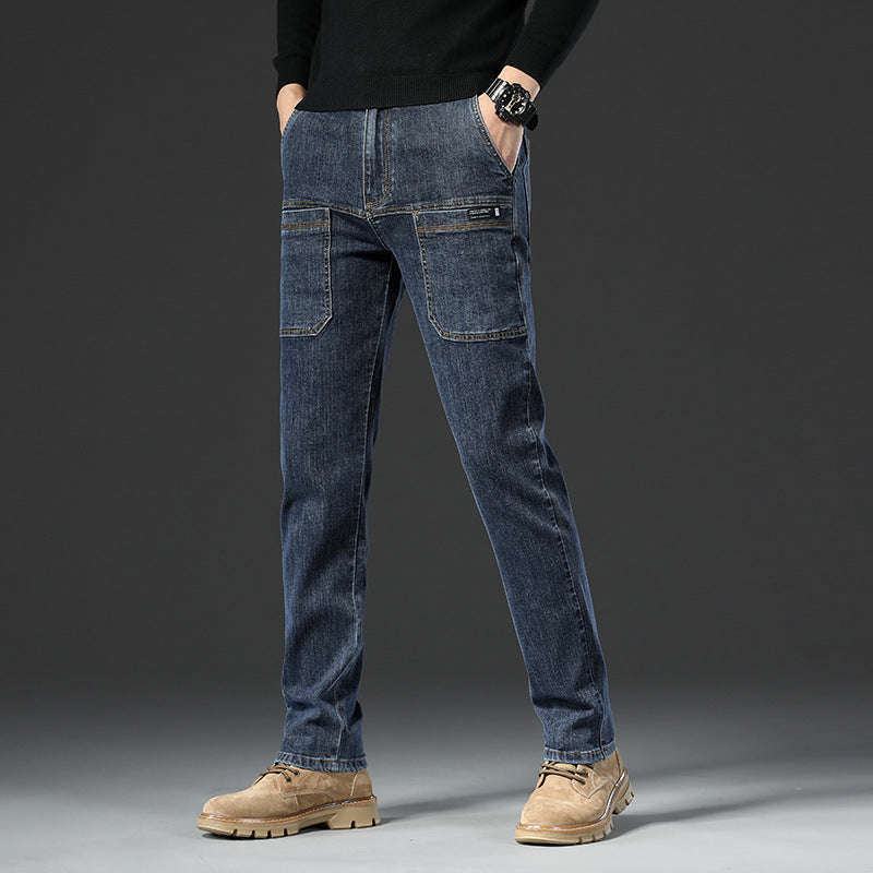 👖Men’s Slim Fit 6-Pocket Jeans+Belt