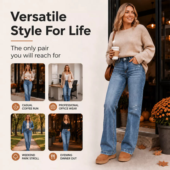 👖 Women's Casual Stretchy High-Waisted Jeans✨