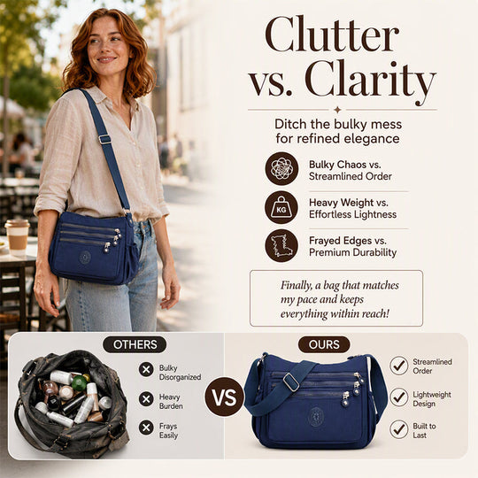 ⏳Time-Limited Special 40% Off⏰Lightweight Multi-Pocket Nylon Crossbody Bag – Lightweight, Water-Resistant & Perfect For Everyday Adventures 👜