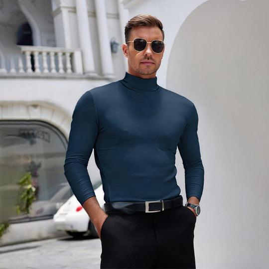 🖤Black Friday Sale:50% OFF🔥Mens High Neck Slim Fit Long Sleeve T-shirt