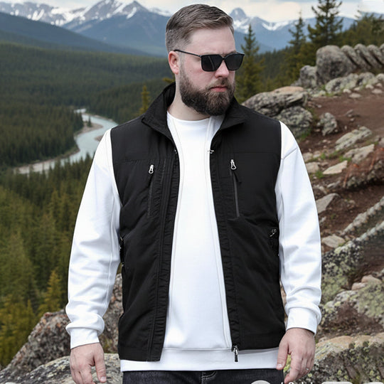 🍂Hot Sale 49% OFF🧥Men's Oversized Sleeveless Vest Jacket With Pockets