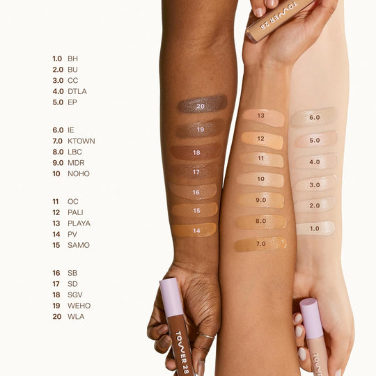 💜Tower 28 Swipe Serum Concealer 💜- Hydrating Medium-Full Coverage Concealer + Under Eye Brightener - Skin Care Infused Makeup with Hyaluronic Acid + Soothing Centella - 2.0 Fair/Neutral Cool (0.22 oz)