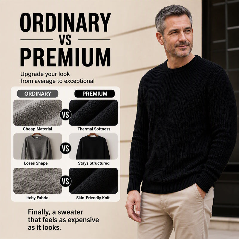 ✨2026 Collection at 50% OFF🎁JMIERR Men's Crewneck Sweater Soft Casual Sweaters Classic Long Sleeve Pullover Sweaters with Ribbing Edge