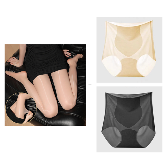 👠BUY 1 GET 1 FREE!❤️Transparent High-Waisted Shiny Sheer Tights for Women - Sheer & Comfortable
