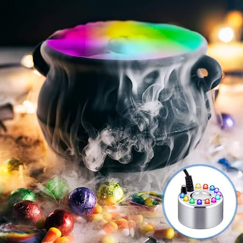 ⏳🔥LIMITED-TIME 40% OFF! ⏰💨 12-LED Ultrasonic Mist Maker Fogger – Creates cool mist & colourful light – Perfect for humidifiers, fountains or Halloween decor – runs quietly in water 💧✨