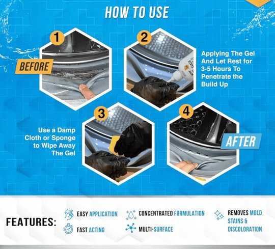 🎊Christmas sale 40% Off🎊 Mold Removal Gel💦Heavy Duty Formula, Multi-Surface Cleaner & Works on Shower & Tile