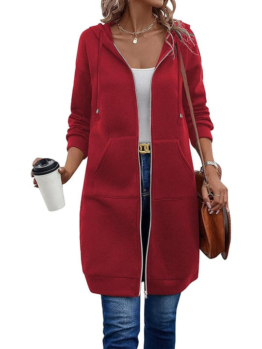 📢📢This Week's Special Price:￡19.99!!🔥✨Women's Casual Zip up Fleece Hoodies Tunic Sweatshirt