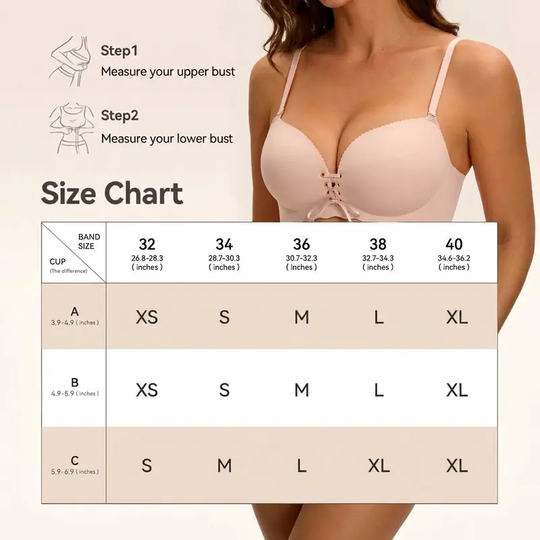 LUCKMEEY Drawstring Push Up Bra for Women