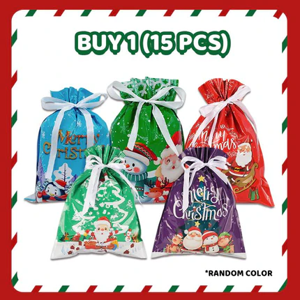 🎁Beg hadiah Krismas dengan tali serut