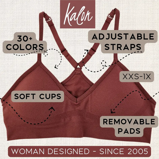 Seamless Ribbed Bralette with Adjustable Straps and Removable Cups