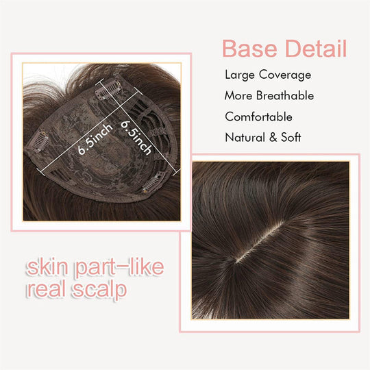💇‍♀️ Layered Hair Topper with Bangs – Add Volume & Natural Look Instantly 💎✨